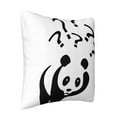 thumbnail image 2 of LNWH Decorative Pillow Covers, Question Mark Panda Pattern Square Sofa Decorative Knit Pillow Case, 22"x22", 2 of 8