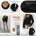 thumbnail image 5 of SUNBS Long Sleeve Shirts for Women Trendy Casual V-neck Tops Lightweight Sweaters, 5 of 8