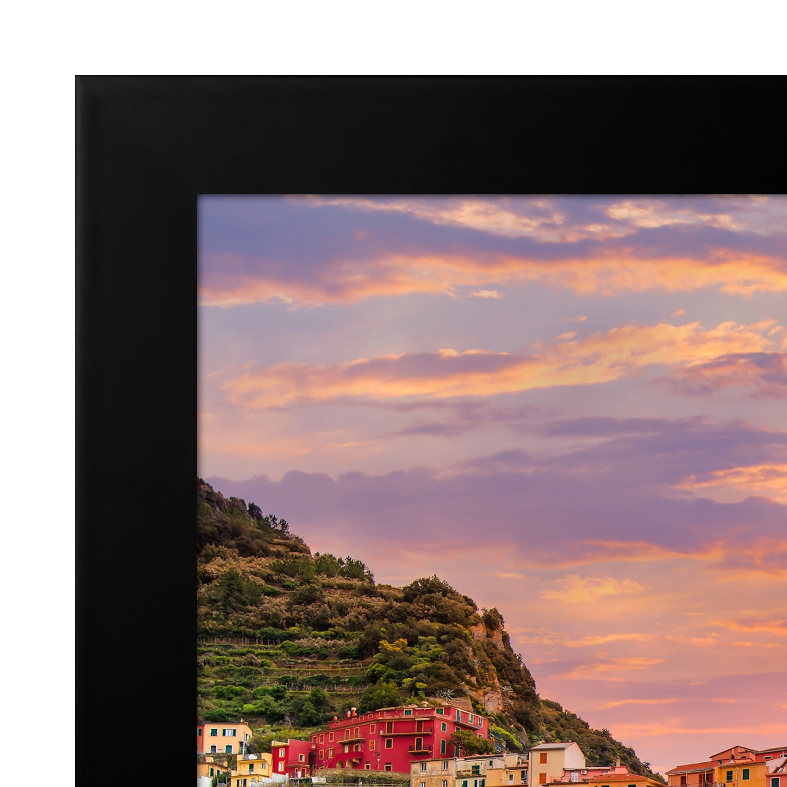Americanflat 14x18 Picture Frame in Black - Composite Wood with Polished Plexiglass - Horizontal and Vertical Formats for Wall