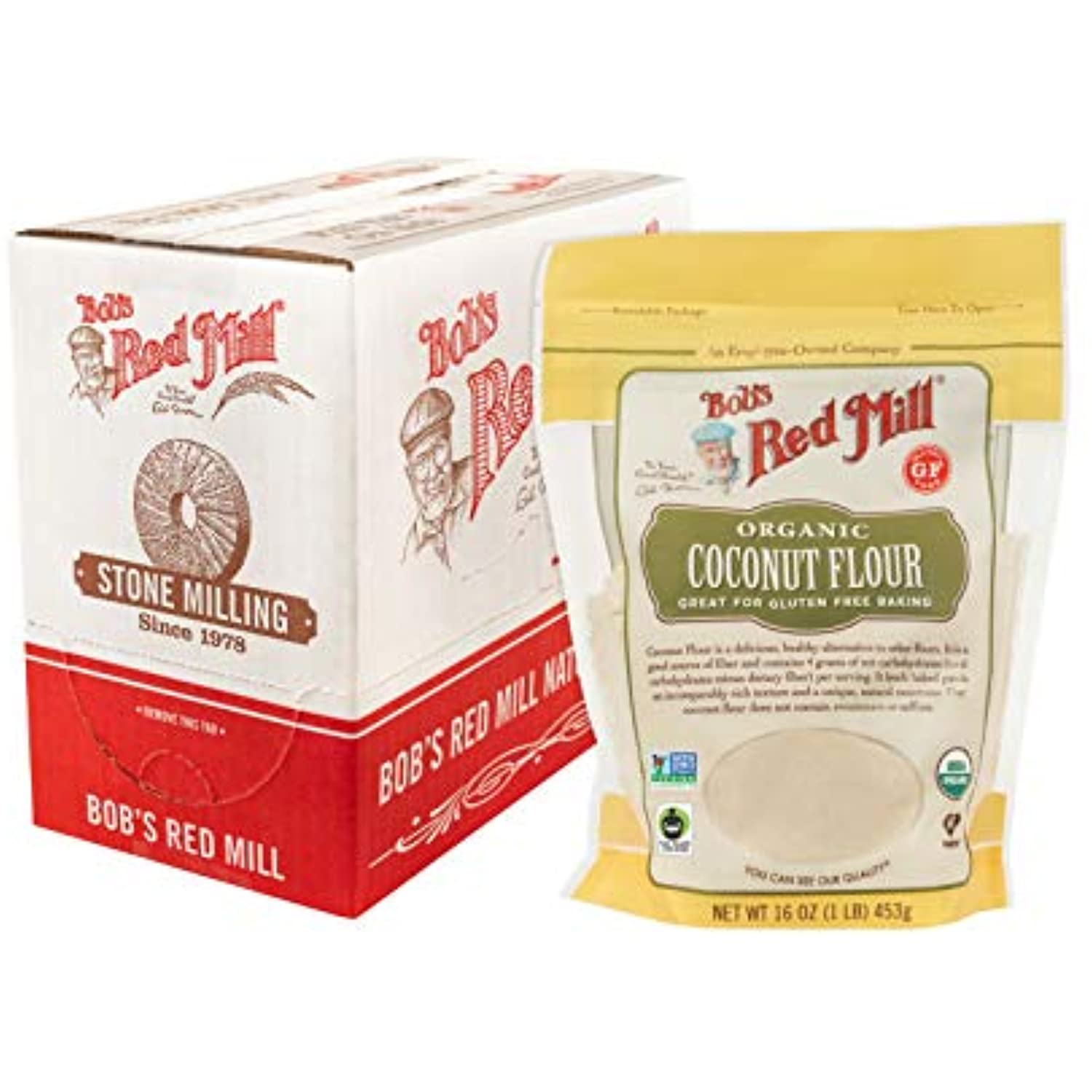 Bobs Red Mill Organic Coconut Flour, 16-Ounce (Pack Of 4)