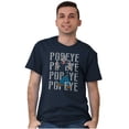 thumbnail image 4 of Popeye The Sailor Man On Repeat Retro Men's Graphic T Shirt Tees Brisco Brands S, 4 of 4