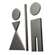 thumbnail image 4 of Letrero para puerta de baño, letrero para inodoro, símbolos gráficos, placa para puerta de WC masculina y femenina, calcomanía para baño para centro, 4 of 9