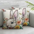 thumbnail image 3 of Nawypu  Easter Floral Tulip Garland Bunny Throw Pillow Cover, Spring Rabbit Holiday Cushion Case Decoration for Sofa Couch, 3 of 5