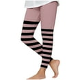 thumbnail image 4 of Girl's Halloween Striped Printed Pants High Waisted Elastic Soft Tight Pants for Girls 3-7Y, 4 of 6