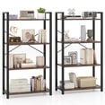 thumbnail image 1 of Gymax 2PCS 47'' Floor Bookcase w/ Shelves Heavy Duty Metal Frame & Anti-Toppling Kits, 1 of 10