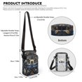 thumbnail image 6 of HELLHERO Women Shoulder Bag for Women Casual Travel Ornate Dragonfly Bloom Cross Body Purse 2 Layers, 6 of 7