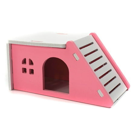 KABOER New Pet Wood Castle Toy Hamster House Bed Cage Nest Hedgehog Guinea Pig