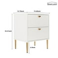 thumbnail image 2 of Boyel Living Modern Dresser with 2 Drawers Nightstand, Nightstand with Storage Bedside Table Chest for Bedroom Room, White, 2 of 13