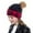 Burgundy, variant on Holloyiver Womens Winter Knitted Beanie Hat Faux-Fur Pom Fleece Lined Warm Beanie