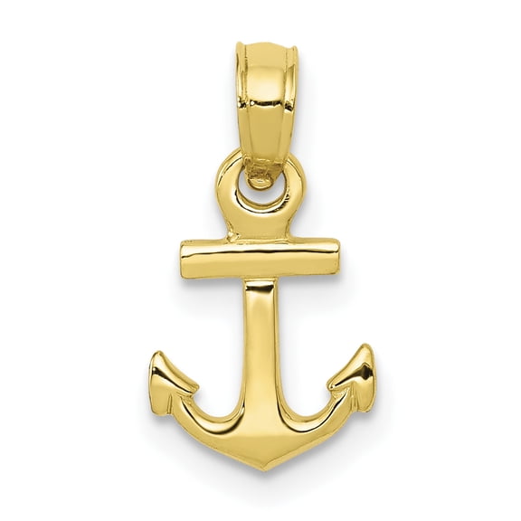 10K Mini Anchor Pendant