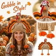 thumbnail image 2 of Thanksgiving Plush Turkey Hats Turkey Cap for Men Women Thanksgivings Night Event Dress-up Cosplay Costume Accessories, 2 of 5
