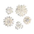 thumbnail image 2 of 5 Piezas de Botones de Flores de Perlas Botón de de Imitación Diy Aleación Diamante Cryustal Bow Soledad Botones de perlas de flores, 2 of 10