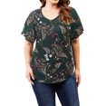 thumbnail image 2 of DDLUYY 3 Pack Women’s Plus Size Tops Tunic Short Sleeve V Neck Shirts Casual Soft Blouse 1X-5X, 2 of 7