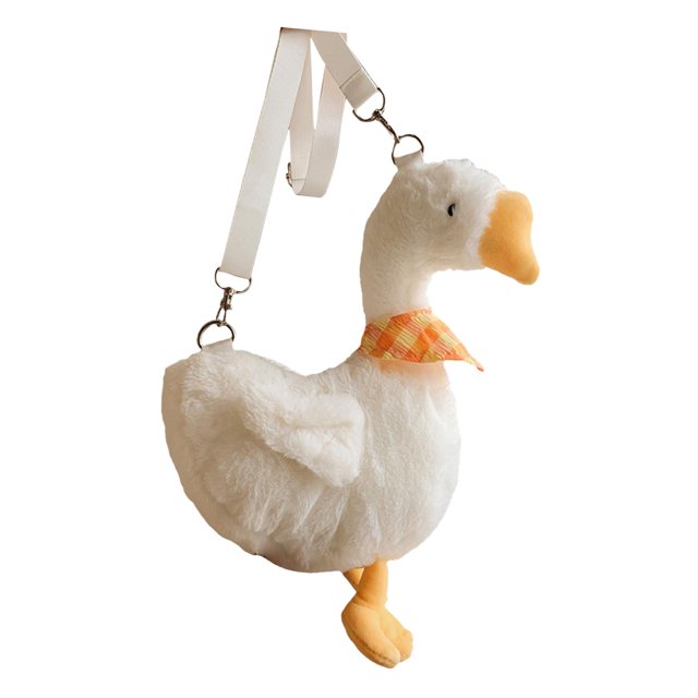 Bolso cruzado de ganso para mujer, bolso de hombro con cremallera, bolso de viaje, bolso de felpa de ganso, novedad, bolso de ganso para primavera y ,
