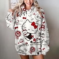 thumbnail image 1 of Suéter holgado con capucha y estampado de Hello Kitty para mujer, moda 2024, otoño e invierno, estilo kawaii, sudadera con capucha de anime, 1 of 1