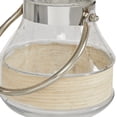 thumbnail image 6 of DecMode Clear Glass Decorative Candle Lantern with Curved Handle, 6 of 11