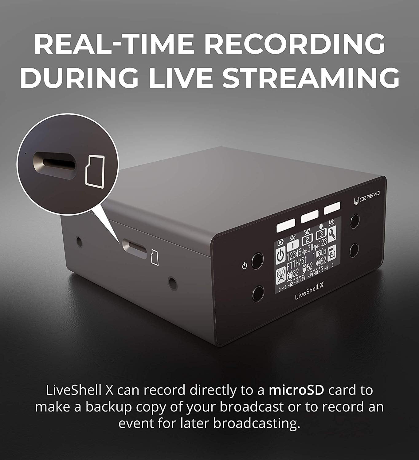 Cerevo LiveShell X Digital HD Video Streamer with H.265 Encoder