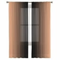 thumbnail image 2 of LightSalmon Black Ombre Semi Sheer Curtains 63 Inch Length 2 Panels Set, Modern Gradient Abstract Art Sheer Kitchen Curtain Privacy Voile Window Curtain for Living Room Bedroom Rod Pocket Drapes, 2 of 7