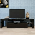 thumbnail image 4 of CoSoTower Modern Black TV Stand, 20 Colors LED TV Stand W/Remote Control Lights, 4 of 9