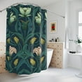 thumbnail image 3 of Art Nouveau Shower Curtain Vintage Bathroom Decor Romantic Floral Pattern Elegant Bath Gift for Home Bathroom Makeover Designer Stylish, 3 of 4