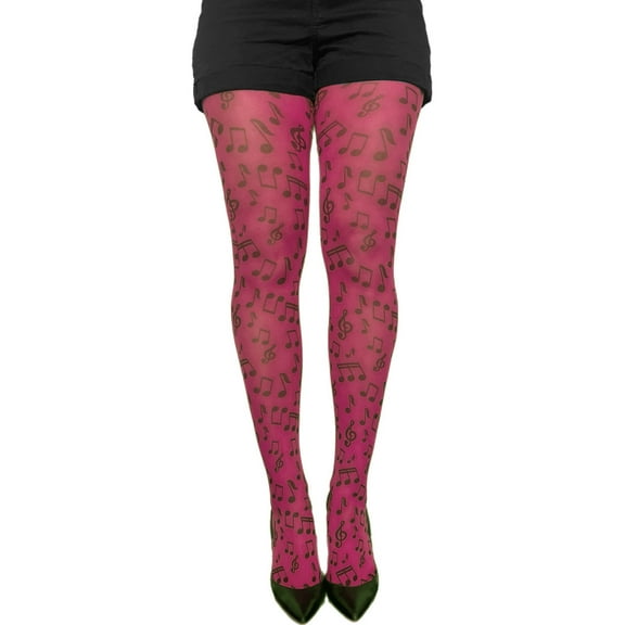 Black and Pink Patterned Tights Music for all Women