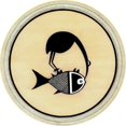 thumbnail image 3 of CafePress - MIMBRES BLACK BIRD EATING FISH BOWL DESIGN Large M - 15 oz Ceramic Large White Novelty Mug, 3 of 4