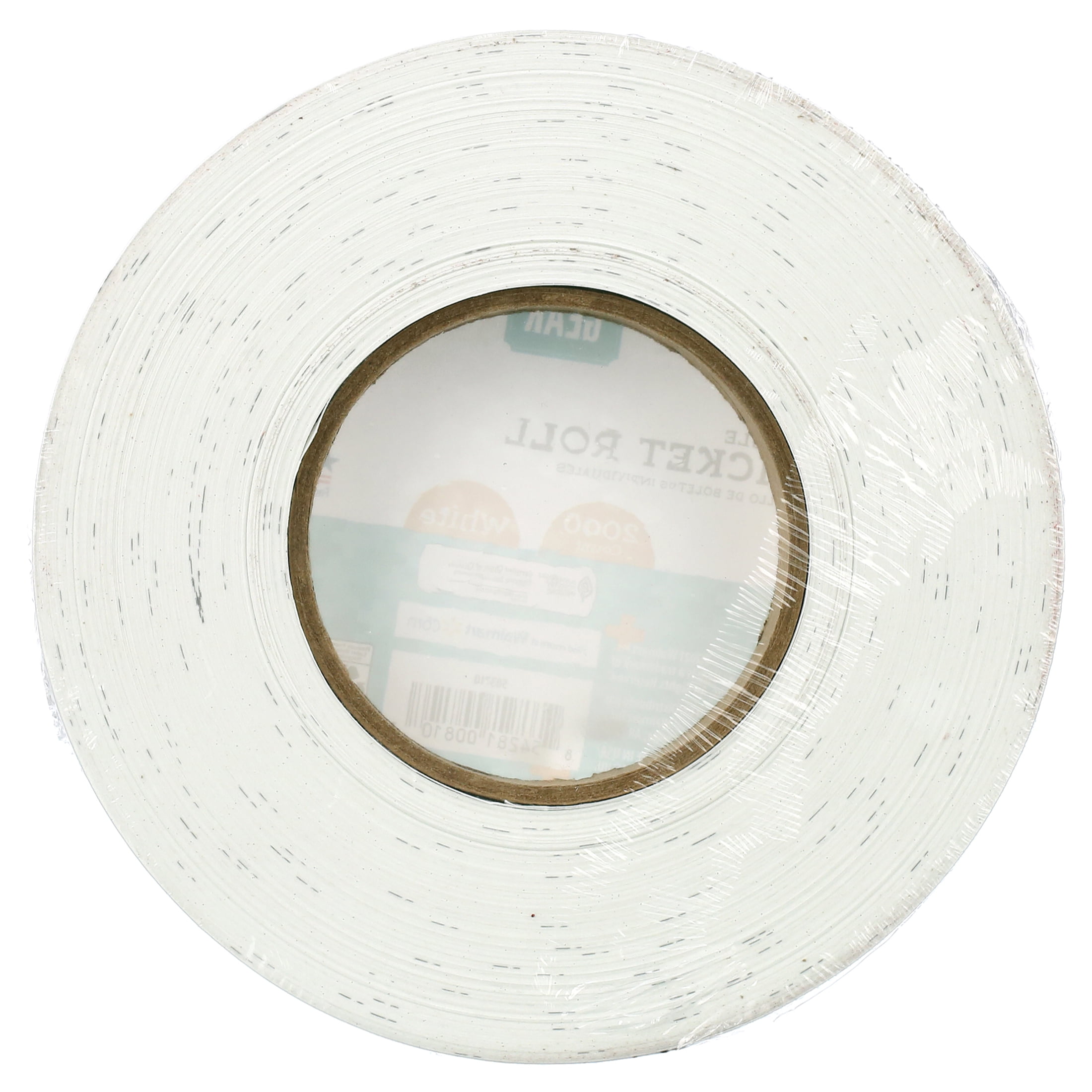 Pen+Gear White Single Raffle Ticket Roll, Numbered, 2000 Count