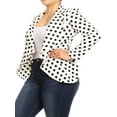 thumbnail image 2 of Women's Plus Size Solid Print Casual Long Sleeve Open Front Jacket Blazer, 2 of 5