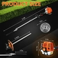 thumbnail image 3 of Seipouy 2025 Upgraded 52cc Gas Power Cordless Hedge Trimmer, 5 in 1 Multifunctional Weed Eater with Brush Cutter, Hedge Trimmer, Pruner & Extendable Rods for Lawn, Garden & Yard Maintenance, 3 of 8