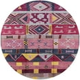 thumbnail image 1 of Ahgly Company Indoor Round Mid-Century Modern Khaki Rose Pink Solid Area Rugs, 4' Round, 1 of 6