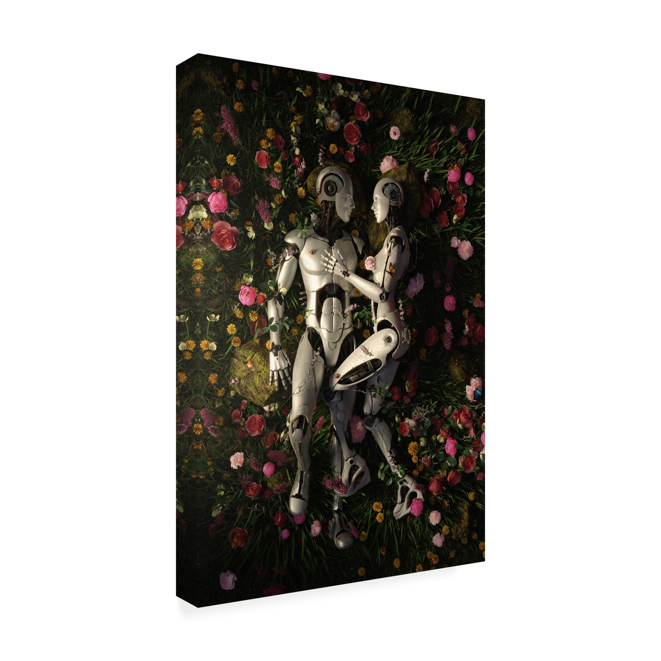 Canvas Wall Art - Francis Minoza 'Garden Delights Iii' Wall Art for Living Room, Bedroom, or Office Décor by Trademark Fine Art - 16 x 24 Inches