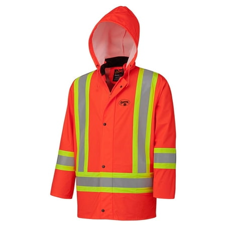 Pioneer Men's Flame Resistant PU Stretch Hi-Vis Waterproof Jacket
