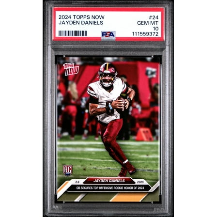 Jayden Daniels 2024 Topps Now Football Rookie of the Year Card #24 Graded PSA 10