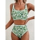 thumbnail image 4 of Conjunto de bikini Herseas para mujer, cintura alta, estampado floral, talla M, 4 of 6