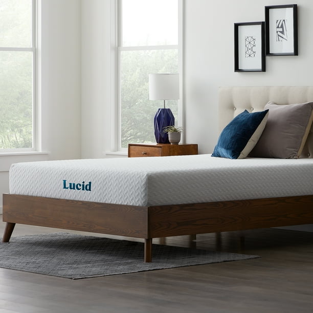Lucid Refresh™ 10" Gel Memory Foam Mattress, Firm, Queen