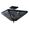 thumbnail image 2 of RADIANCE Goods Tiffany-Style Blackish Bronze 2 Light Mission Ceiling Fixture 14" Wide, 2 of 7