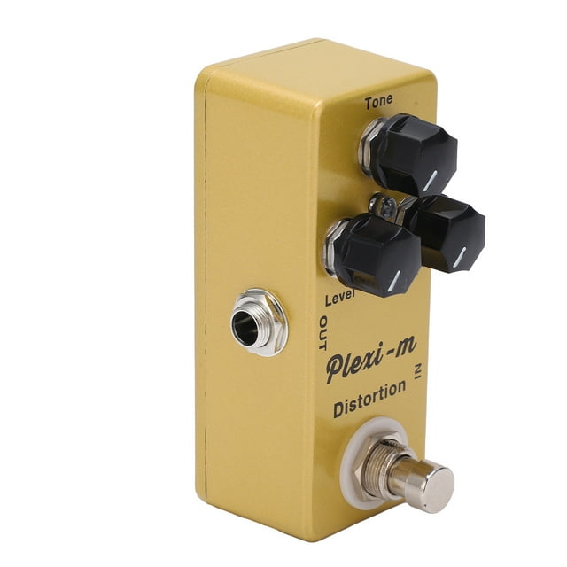 Guitar Effect, Mini Analog Signal Path Metal Durable Golden Bass Pedal For Musical Instrument For Adjusting