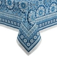 thumbnail image 5 of Elrene Vietri Medallion Blue Block Print Stain & Water Resistant Indoor/Outdoor Tablecloth 60x120, 5 of 5