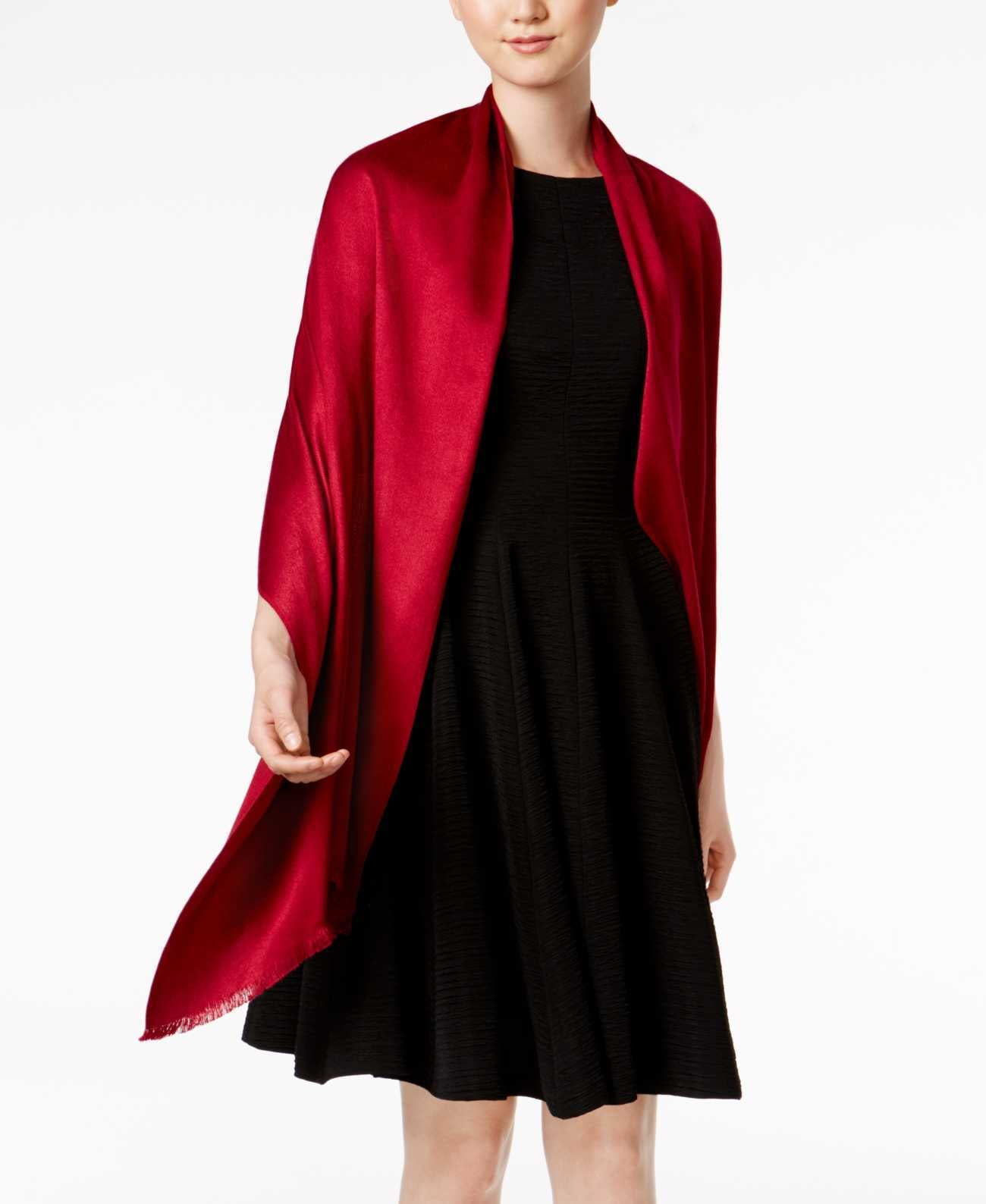 INC International Concepts Women’s Satin Pashmina Wrap Scarves, Baked