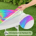thumbnail image 5 of Colorful Tie Dye Mandala Pattern Round Fitted Tablecloth with Elastic Edge,Dining Table Cover Waterproof,Outdoor Round Tablecloth for Camping,Dining,Indoor and Outdoor, 5 of 7