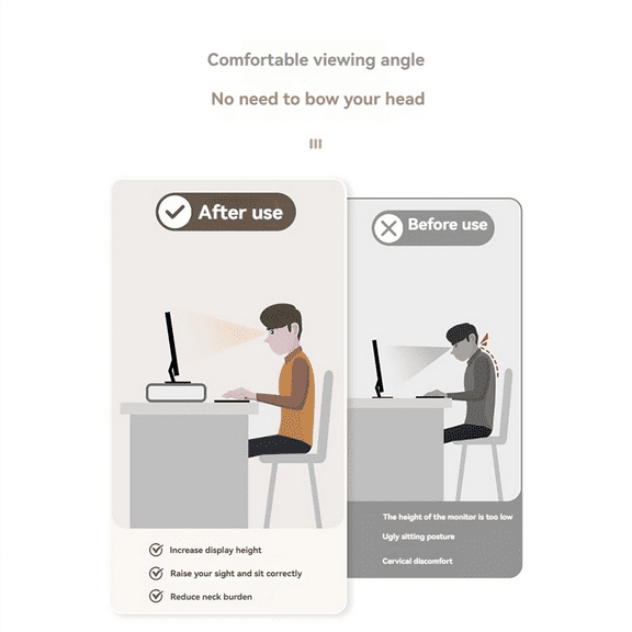 1 * Adjustable Desktop Monitor Stand-White