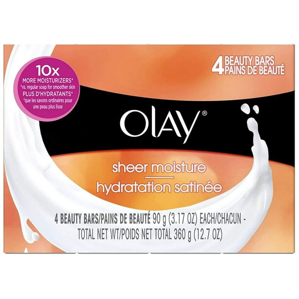 Olay Sheer Moisture Beauty Bar Soap, 4 ct