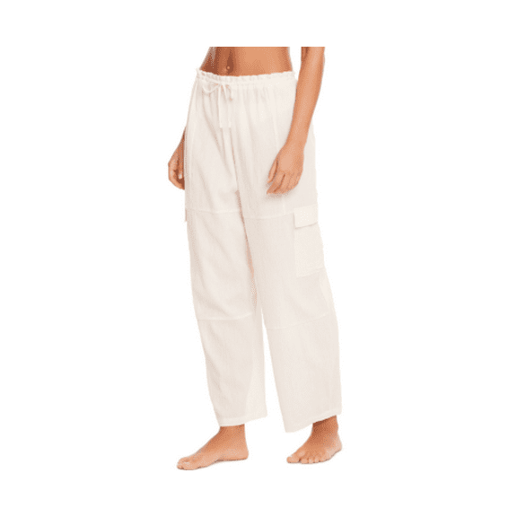 Sanctuary Women's Cotton Cargo Pocket Pants, Beige/Off-white