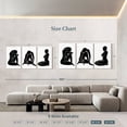 thumbnail image 4 of Elephant Stock Emotional Women Silhouette Wall Art - Horizontal Multi Panel Canvas - Living Room Wall Decor - People Multi Panel - White And Black Decor - 92" x 45", 4 of 8
