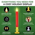 thumbnail image 3 of Tupkee Red LED Window Candles Set of 2 Battery-Operated Flameless Christmas Candles with Flickering Flame & Timer for Holiday Window & Home Home Decoration, 3 of 7