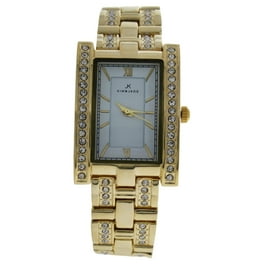 2033L-GBLG Gold/Black Leather Strap Watch by Kim & Jade for