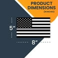 thumbnail image 3 of Magnet Me Up Thin Silver Line American Flag Vinyl Automotive Magnet Decal, 5x8 In, 3 of 8