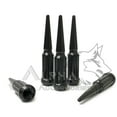 thumbnail image 4 of 32 Black Spline Spike Lug Nuts 14x1.5 For Chevy GMC Silverado Sierra 2500 3500, 4 of 10