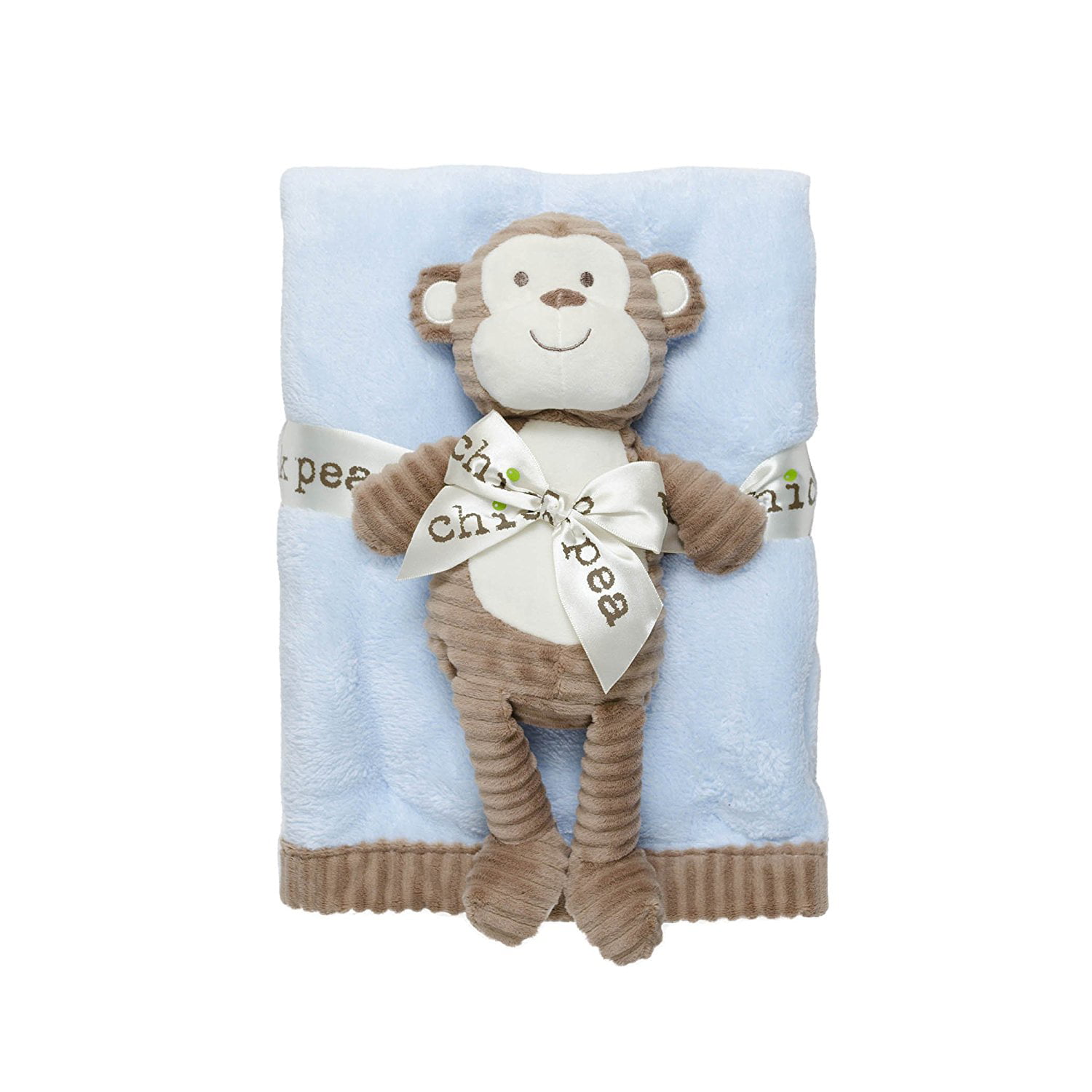 Baby Velboa Plush 2 Piece Blanket and Animal Toy Set, Blue Blanket & Brown  Monkey By Chick Pea - Walmart.com