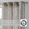 thumbnail image 4 of THD Harley Faux Linen Textured Semi Sheer Sun Light Filtering Window Grommet Curtain Panels, Set of 2 Panels, 4 of 7